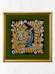 Rogan Art Painting with Frame - Peacock