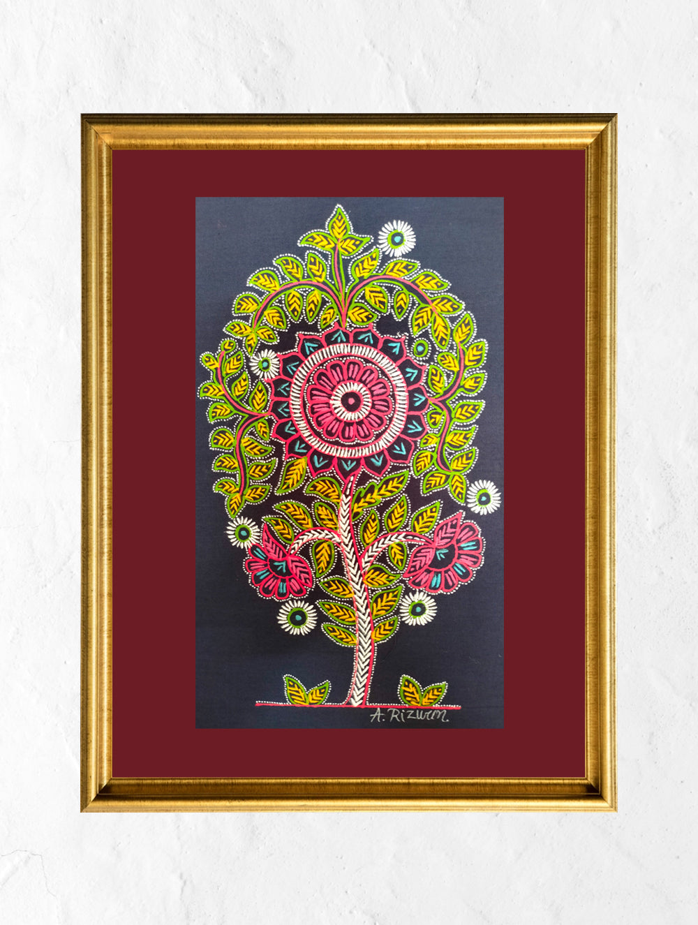 Load image into Gallery viewer, Rogan Art Painting with Frame - Floral Tree