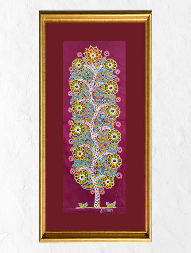 Rogan Art Painting with Frame - Long Tree