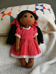 Artisan Handcrafted Fabric Kannama Doll - Bindu  