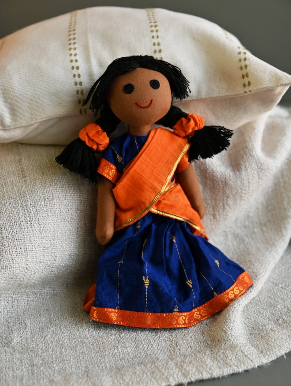 Artisan Handcrafted Fabric Kannama Doll - Kavya