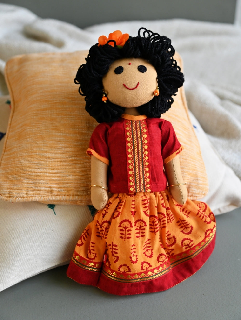 Artisan Handcrafted Fabric Kannama Doll - Sneha
