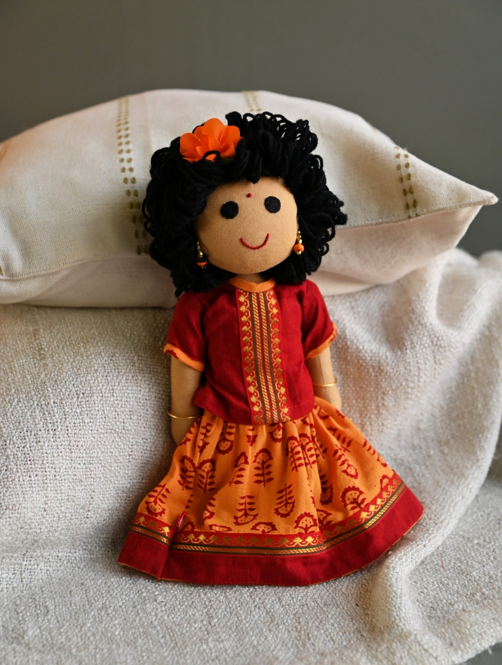 Artisan Handcrafted Fabric Kannama Doll - Sneha