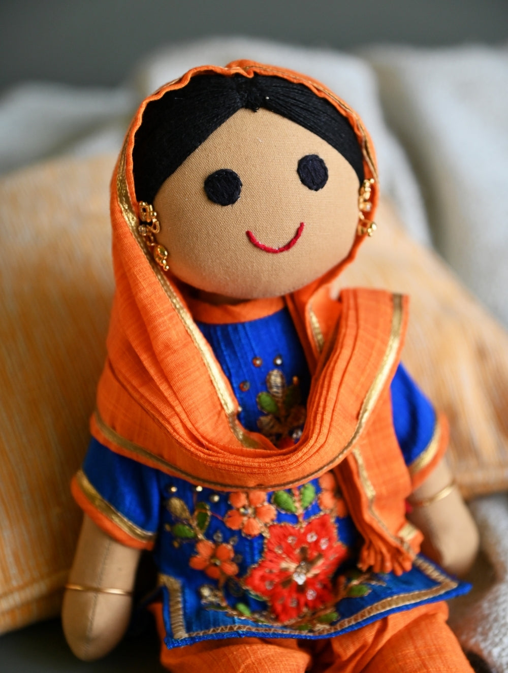 Artisan Handcrafted Fabric Kannama Doll - Jasleen