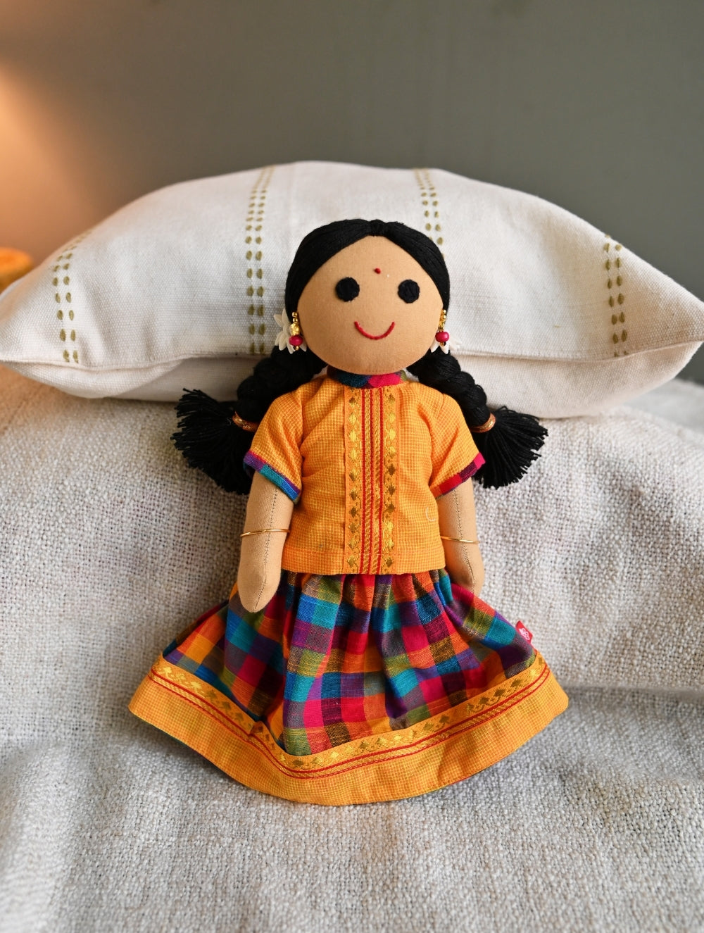 Artisan Handcrafted Fabric Kannama Doll - Kanmani
