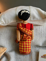 Artisan Handcrafted Fabric Kannama Doll - Ambujam Mami