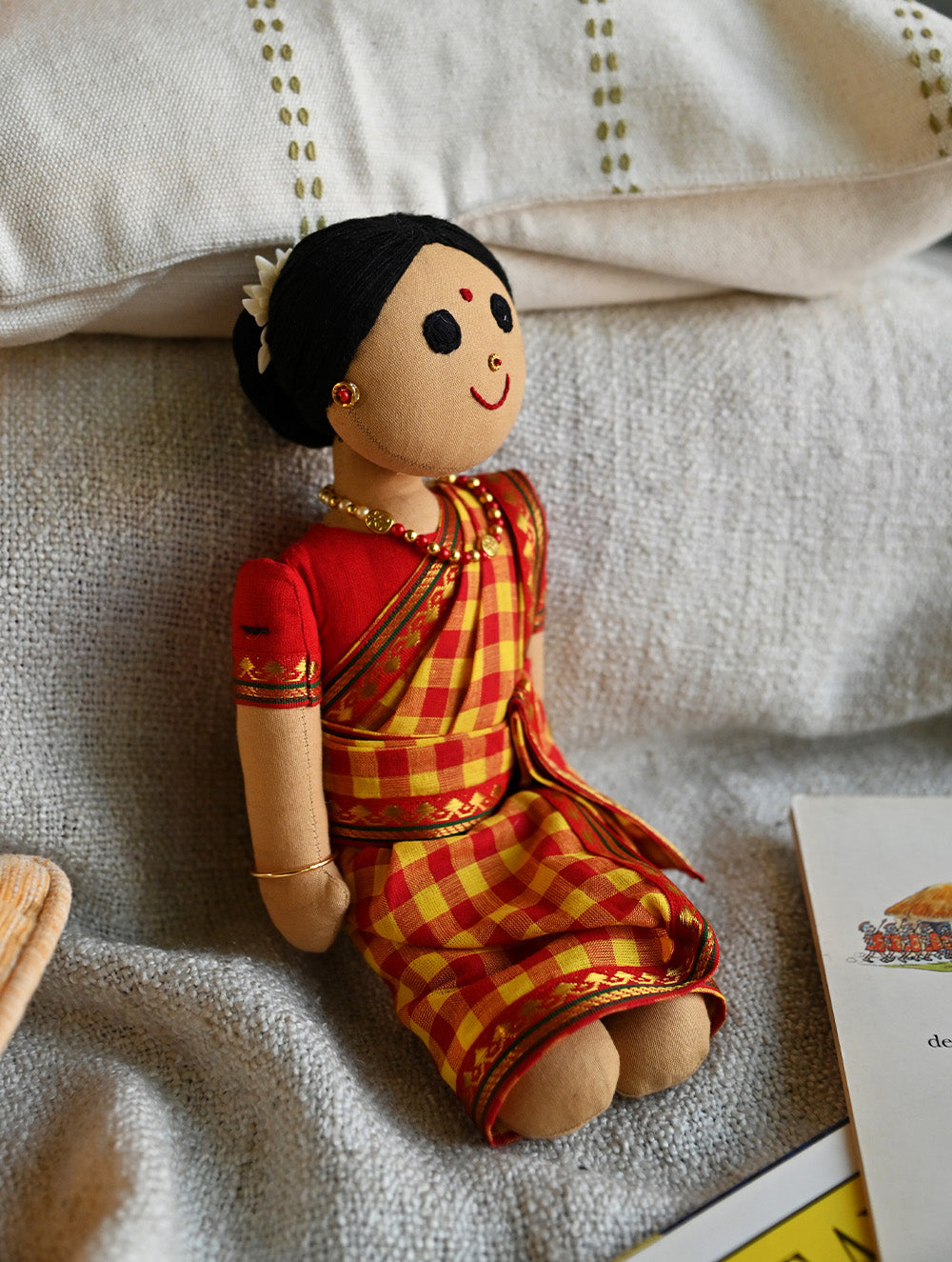 Artisan Handcrafted Fabric Kannama Doll - Ambujam Mami