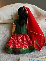 Artisan Handcrafted Fabric Kannama Doll - Basanthi