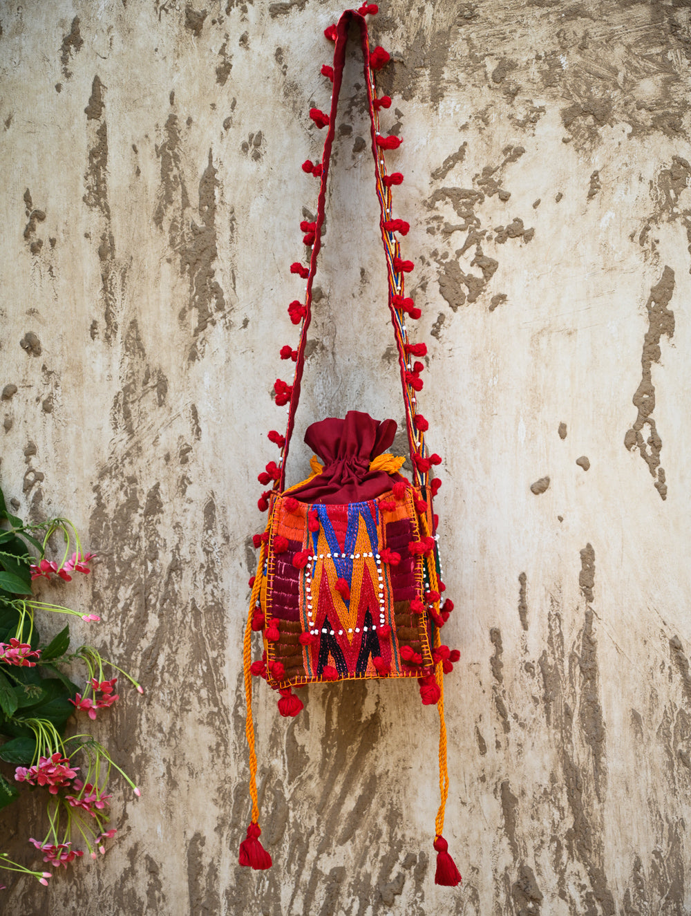 Handcrafted Lambani Potli Sling Bag - Vibrance