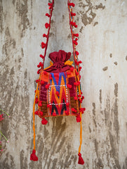 Handcrafted Lambani Potli Sling Bag - Vibrance
