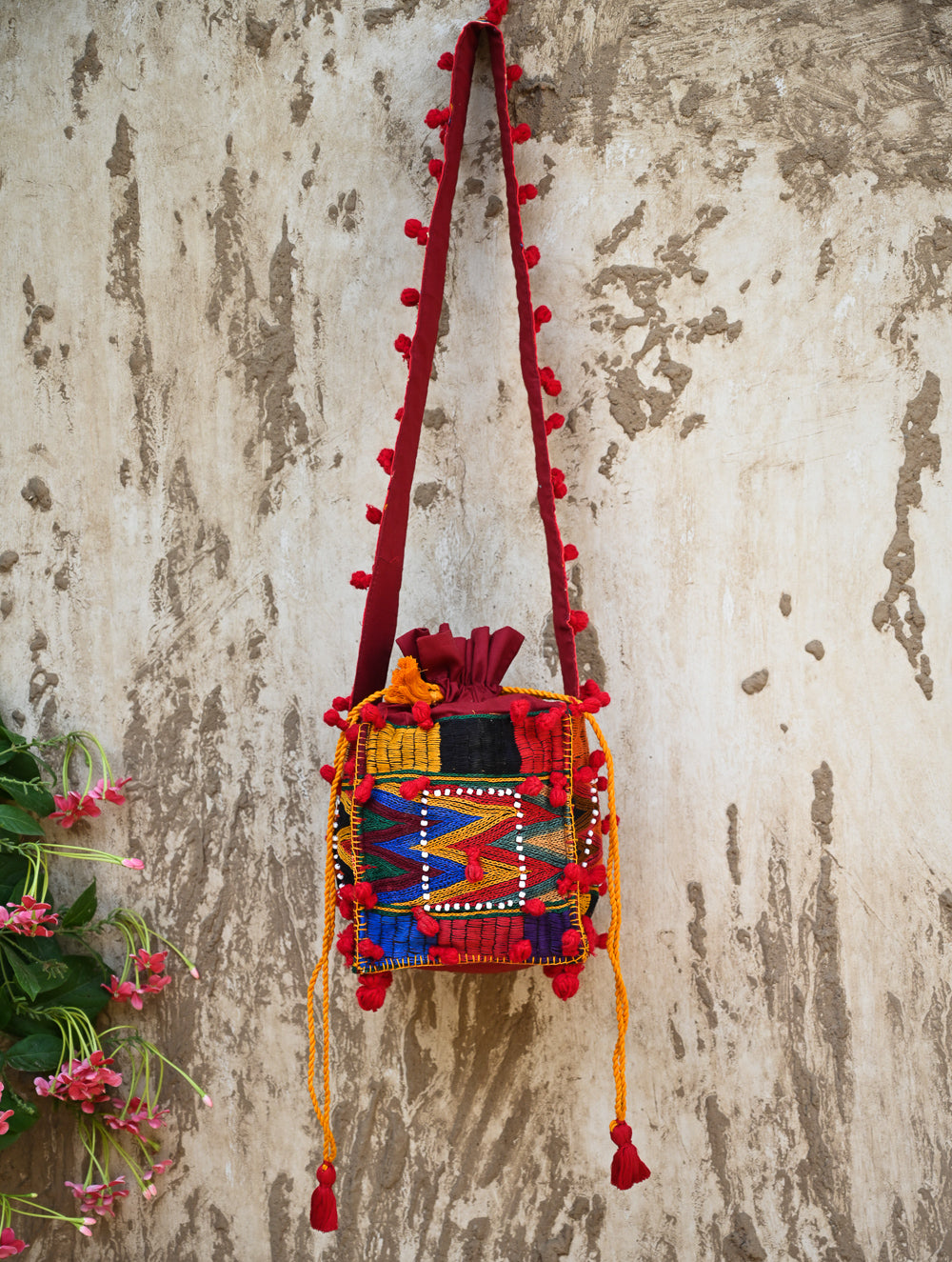Handcrafted Lambani Potli Sling Bag - Cheela