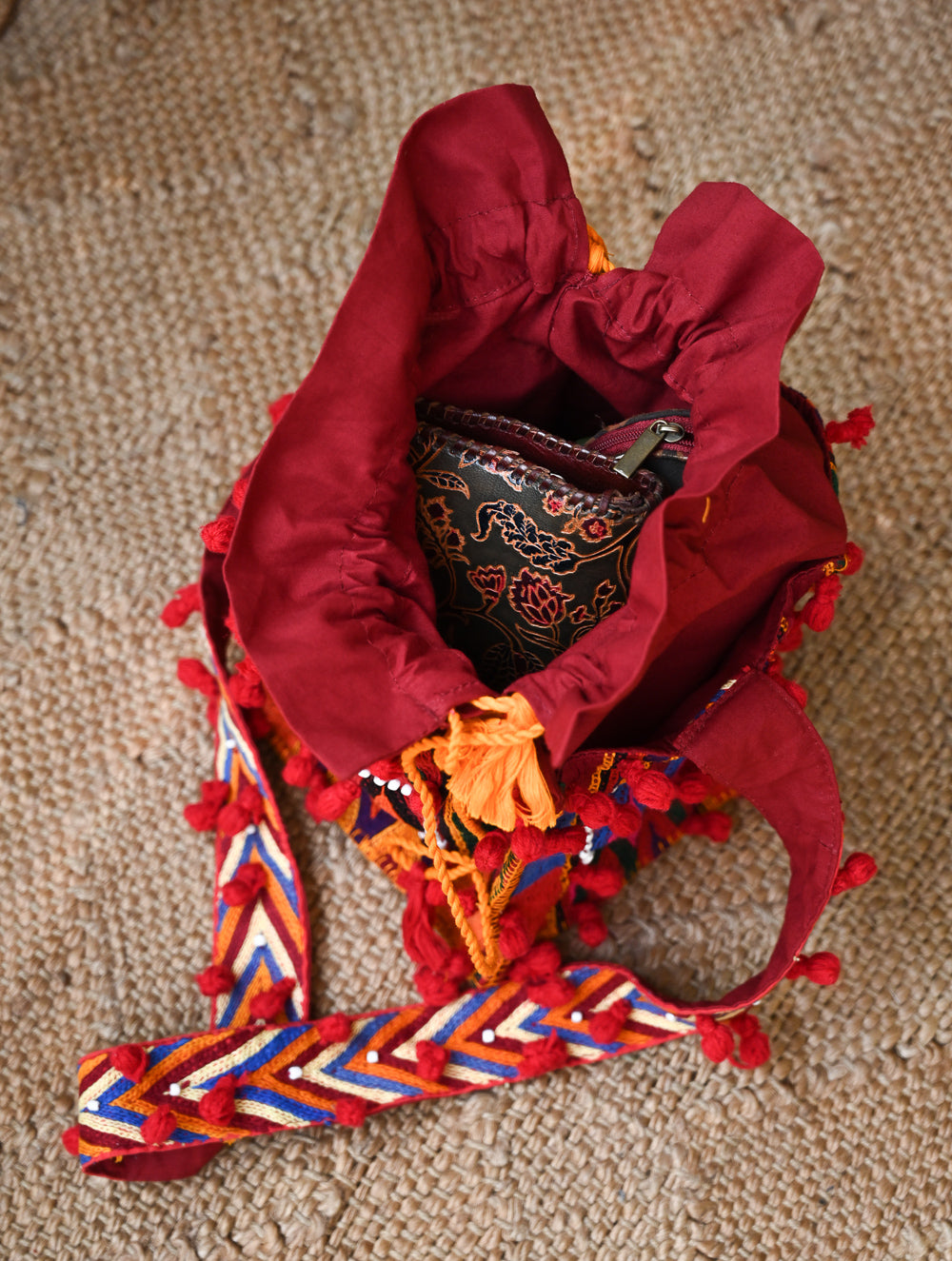 Handcrafted Lambani Potli Sling Bag - Cheela