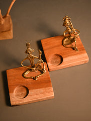 Dhokra Craft Tea Light Holders- Rangkarmi (Set of 2)