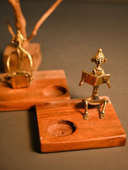 Dhokra Craft Tea Light Holders- The Scholar (Set of 2)