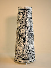 Andhra Leather Craft Lamp Shade - Madhura Vanam. Height - 25 inches