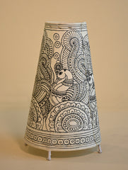 Andhra Leather Craft Lamp Shade - Annapakshi. Height - 13 inches