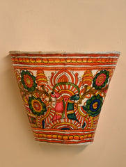 Andhra Leather Craft Wall Lamp Shade - Jodi Pakshulu (Set of Two). Height - 8.5 inches Each