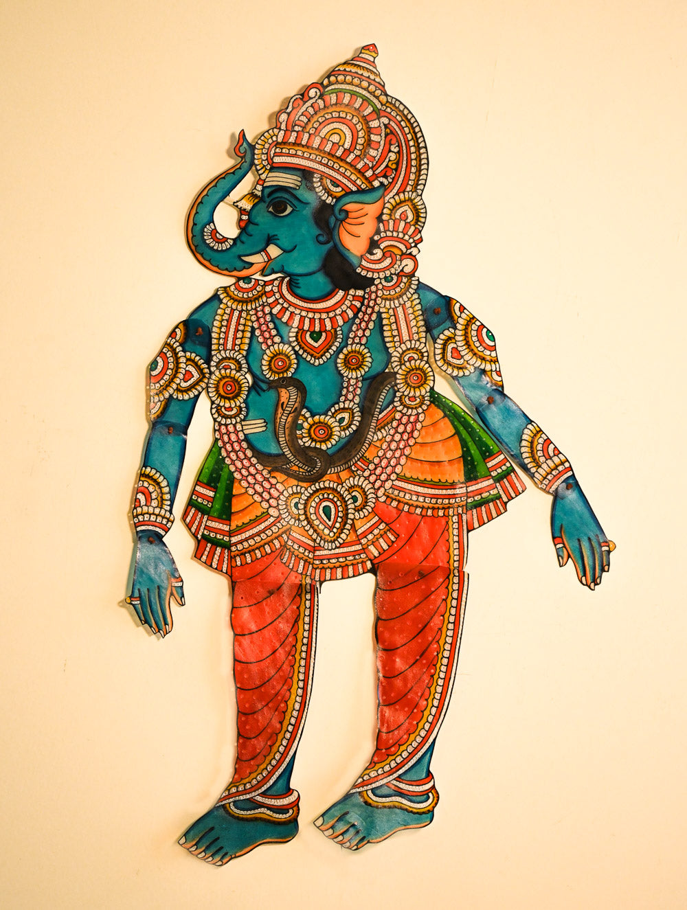 Andhra Leather Craft String Puppet - Vighnaharta (Height - 24 inches)