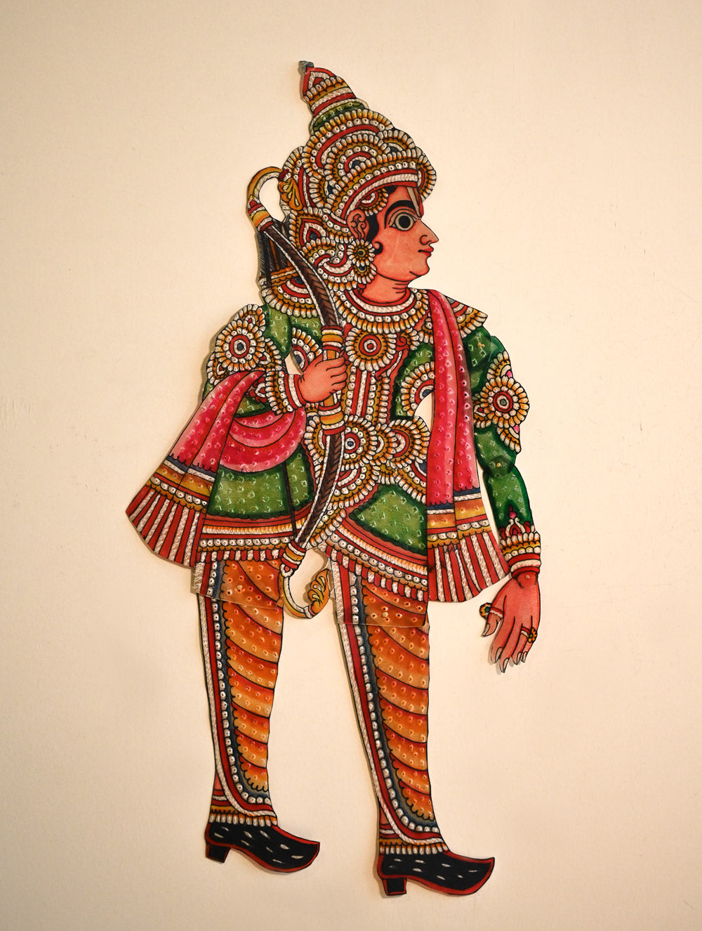 Andhra Leather Craft String Puppet - Raghunandan (Height - 24 inches)