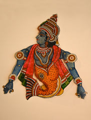 Andhra Leather Craft String Puppet - Matsya (Height - 14 inches)