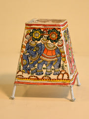 Andhra Leather Craft Lamp Shade - Ambari Maharaj. Height - 6 inches
