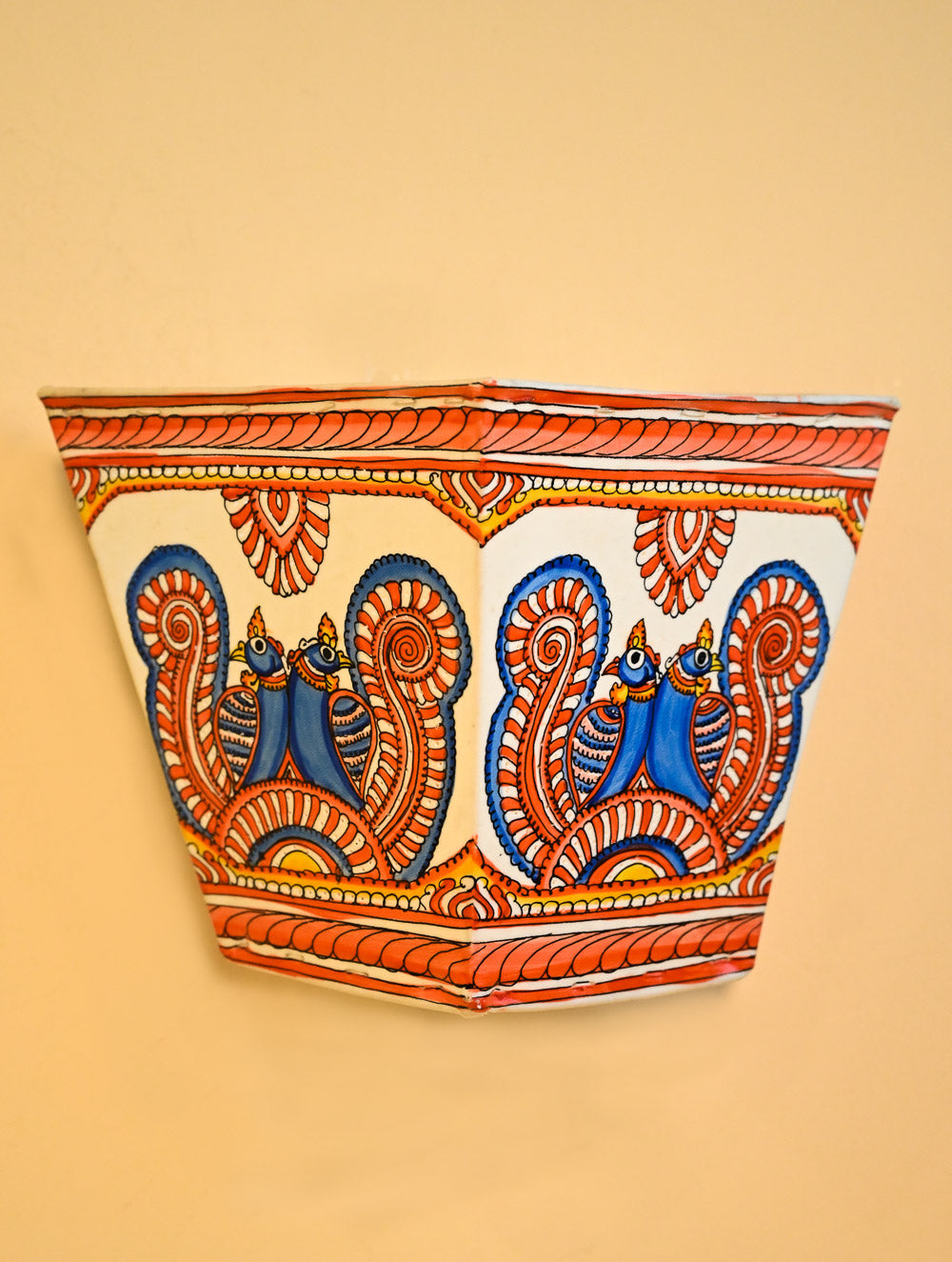 Andhra Leather Craft Wall Lamp Shade - Anil Valli. Height - 8 inches