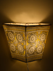Andhra Leather Craft Wall Lamp Shade - Kanaka Valli. Height - 8 inches