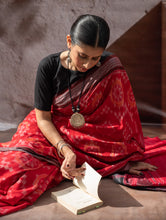 Load image into Gallery viewer, Sambalpuri Handwoven Ikat Soft Cotton Saree - Bandha Rekha