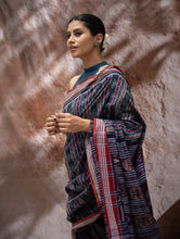 Load image into Gallery viewer, Sambalpuri Handwoven Ikat Soft Cotton Saree - Bandha Tara