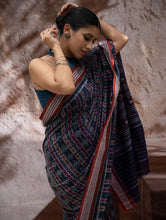 Load image into Gallery viewer, Sambalpuri Handwoven Ikat Soft Cotton Saree - Bandha Tara