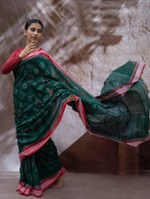 Load image into Gallery viewer, Sambalpuri Handwoven Ikat Soft Cotton Saree - Harita Roop