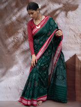 Load image into Gallery viewer, Sambalpuri Handwoven Ikat Soft Cotton Saree - Harita Roop