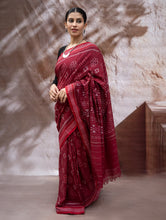 Load image into Gallery viewer, Sambalpuri Handwoven Ikat Soft Cotton Saree - Kalinga Red