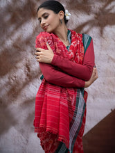 Load image into Gallery viewer, Sambalpuri Handwoven Ikat Soft Cotton Saree - Lal Chakra