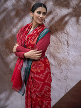 Load image into Gallery viewer, Sambalpuri Handwoven Ikat Soft Cotton Saree - Lal Chakra