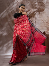 Load image into Gallery viewer, Sambalpuri Handwoven Ikat Soft Cotton Saree - Lal Paata