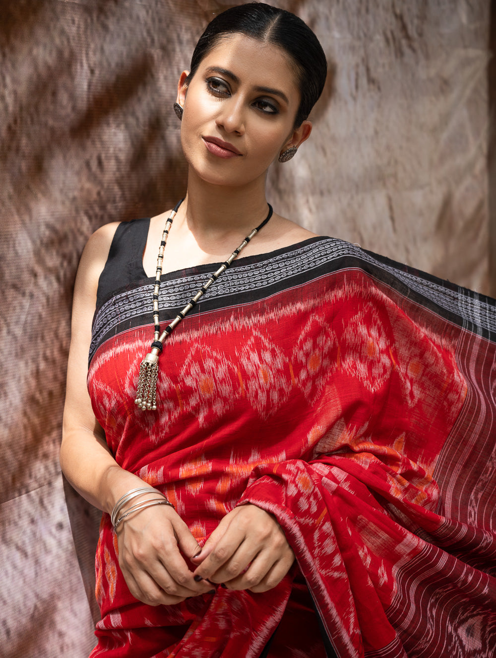 Load image into Gallery viewer, Sambalpuri Handwoven Ikat Soft Cotton Saree - Lalima
