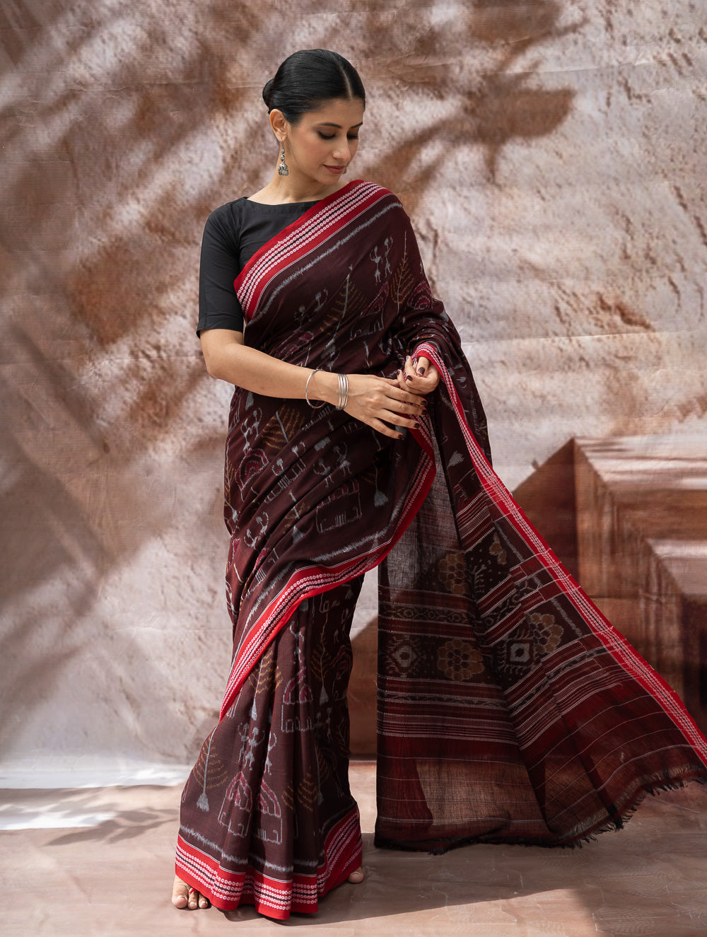 Load image into Gallery viewer, Sambalpuri Handwoven Ikat Soft Cotton Saree - Manjari
