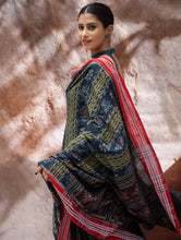 Load image into Gallery viewer, Sambalpuri Handwoven Ikat Soft Cotton Saree - Neel Pravaah
