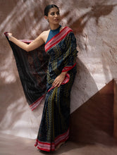 Load image into Gallery viewer, Sambalpuri Handwoven Ikat Soft Cotton Saree - Neel Pravaah