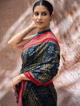 Load image into Gallery viewer, Sambalpuri Handwoven Ikat Soft Cotton Saree - Neel Pravaah