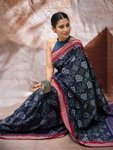 Load image into Gallery viewer, Sambalpuri Handwoven Ikat Soft Cotton Saree - Neel Rangavali