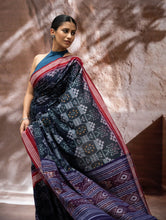 Load image into Gallery viewer, Sambalpuri Handwoven Ikat Soft Cotton Saree - Neel Rangavali