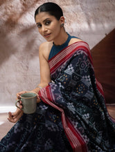 Load image into Gallery viewer, Sambalpuri Handwoven Ikat Soft Cotton Saree - Neel Rangavali