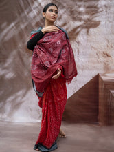 Load image into Gallery viewer, Sambalpuri Handwoven Ikat Soft Cotton Saree - Sindoori