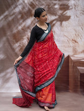 Load image into Gallery viewer, Sambalpuri Handwoven Ikat Soft Cotton Saree - Sindoori