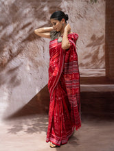 Load image into Gallery viewer, Sambalpuri Handwoven Ikat Soft Cotton Saree - Tribal Raga