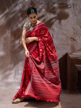 Load image into Gallery viewer, Sambalpuri Handwoven Ikat Soft Cotton Saree - Tribal Raga