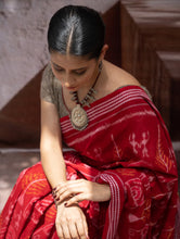 Load image into Gallery viewer, Sambalpuri Handwoven Ikat Soft Cotton Saree - Tribal Raga