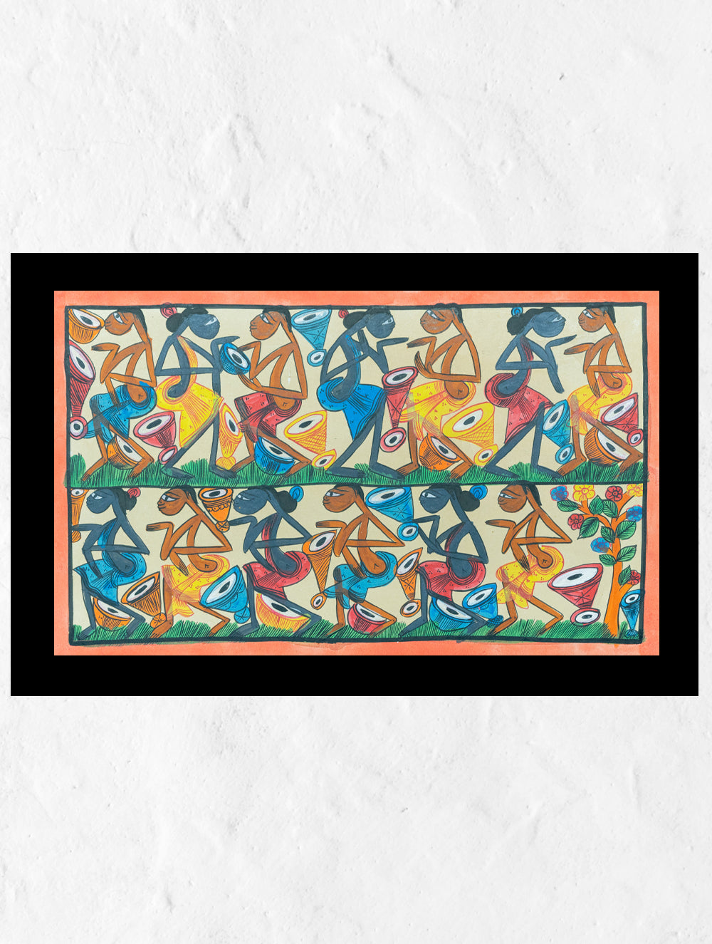 Load image into Gallery viewer, Santhal Art Painting - Procession